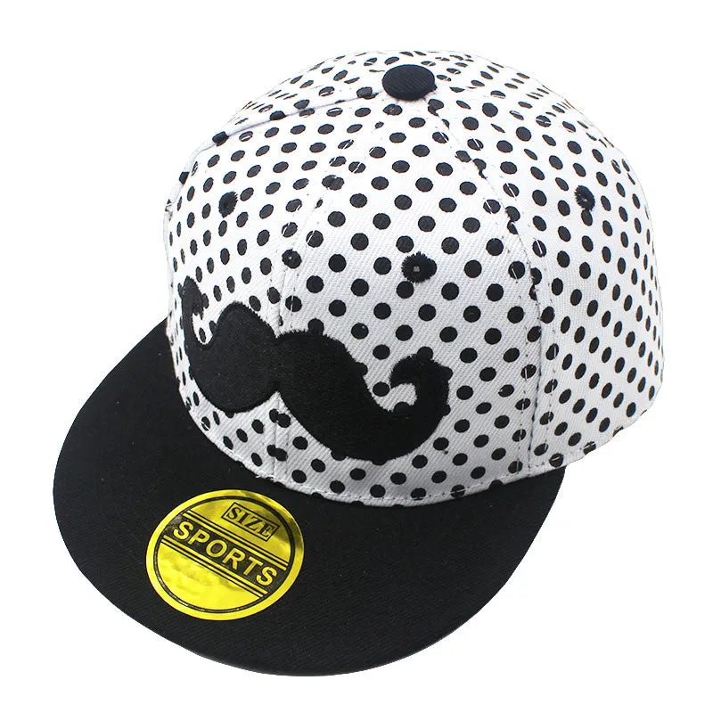 New Fashion Unisex Kids Adjustable For 3-8 Years Old Children Canvas Beard Hip-Hop Baseball Caps Boys Girls Snapback Cap