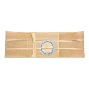 Nu-Hope Support Belt, Original Flat Panel, 3-1/4'' Stoma, 9'' Wide, Left, 1'' From Bottom, Contoured, 2XL (47'' to 52'' Waist), Beige