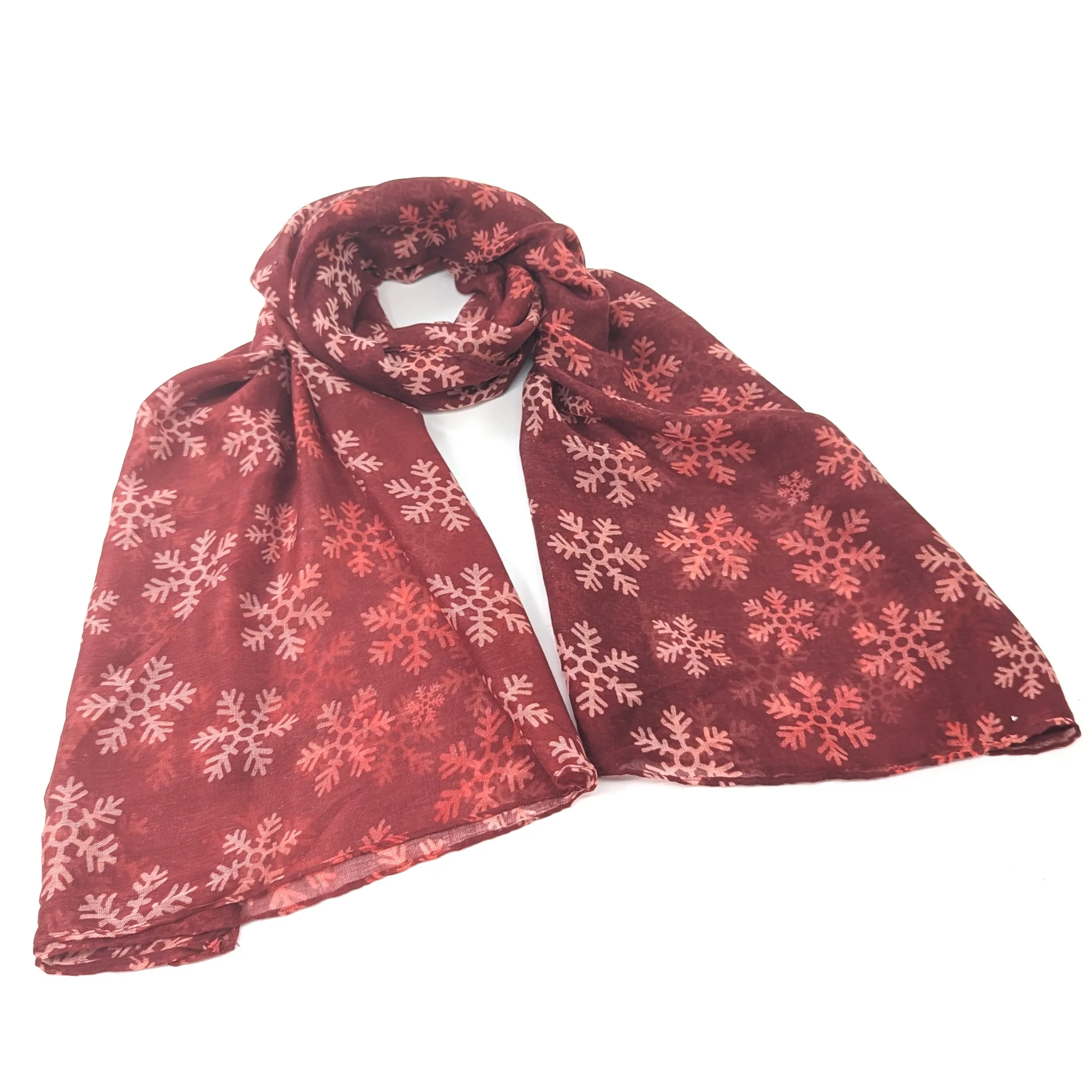 Passi - Snowflake Scarf - Wine Red