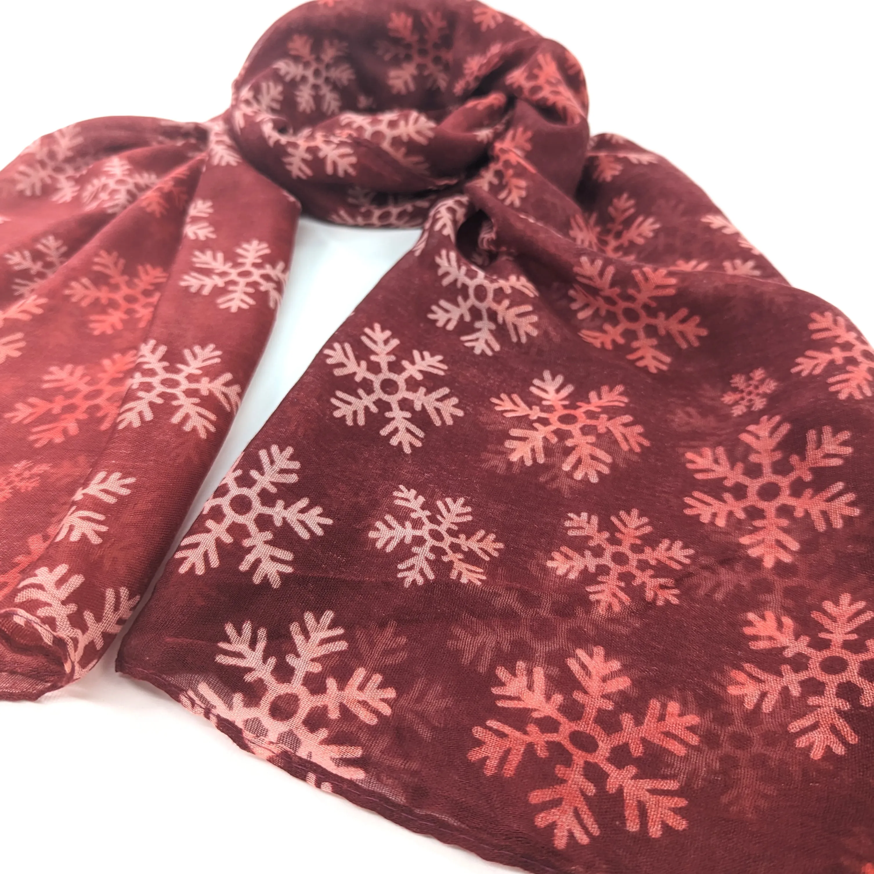 Passi - Snowflake Scarf - Wine Red