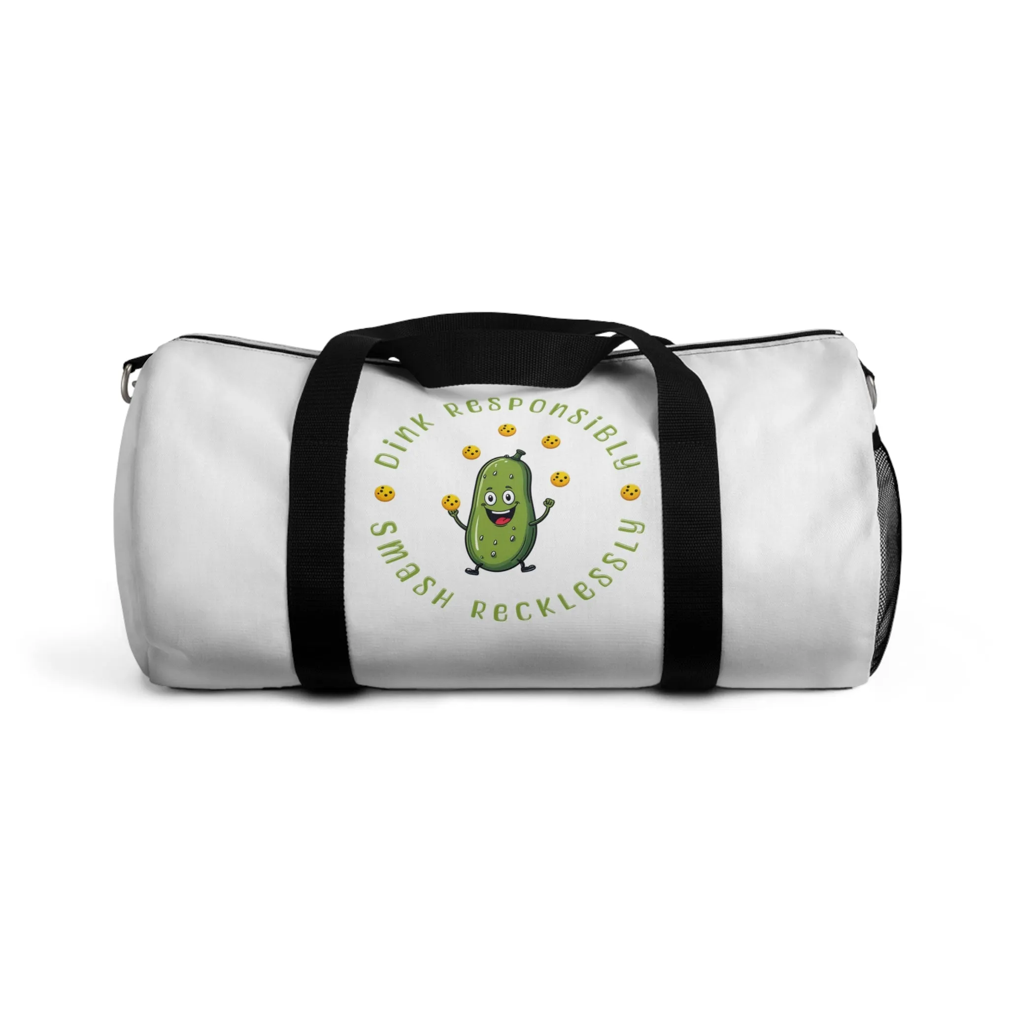 Pickleball Duffle Bag – ‘It’s Pickleball Day’ with Pickle Dude Design, Perfect for Players! Duffel Bag