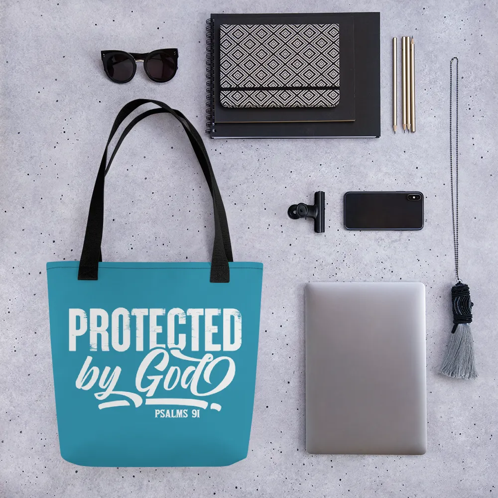 Protected by God, Psalms 91, Tote Bag, 12 Colors