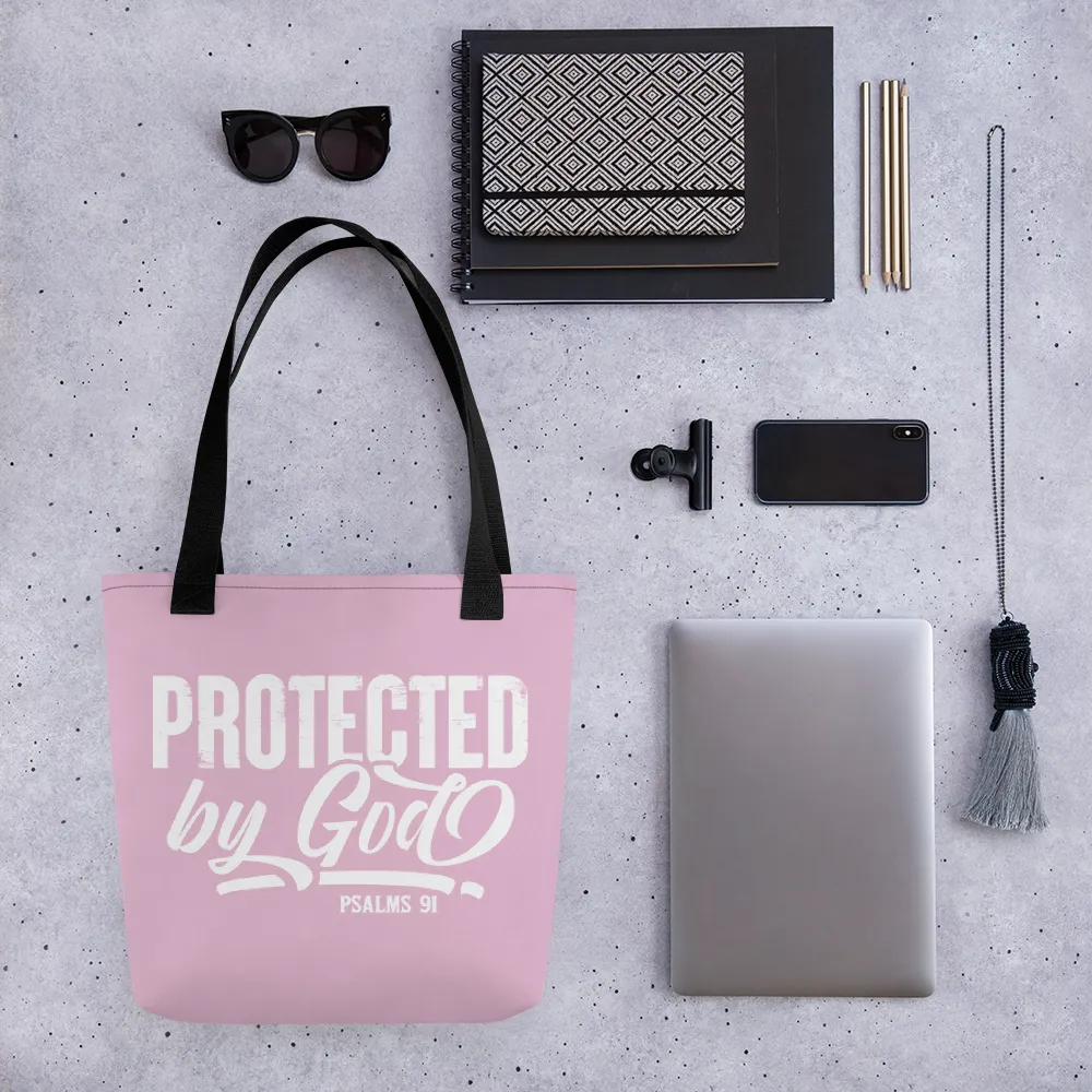 Protected by God, Psalms 91, Tote Bag, 12 Colors