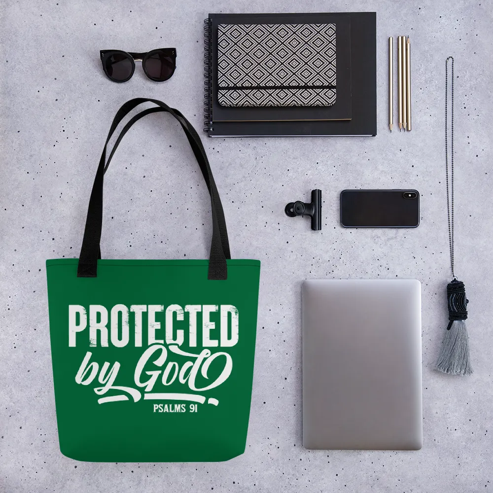 Protected by God, Psalms 91, Tote Bag, 12 Colors