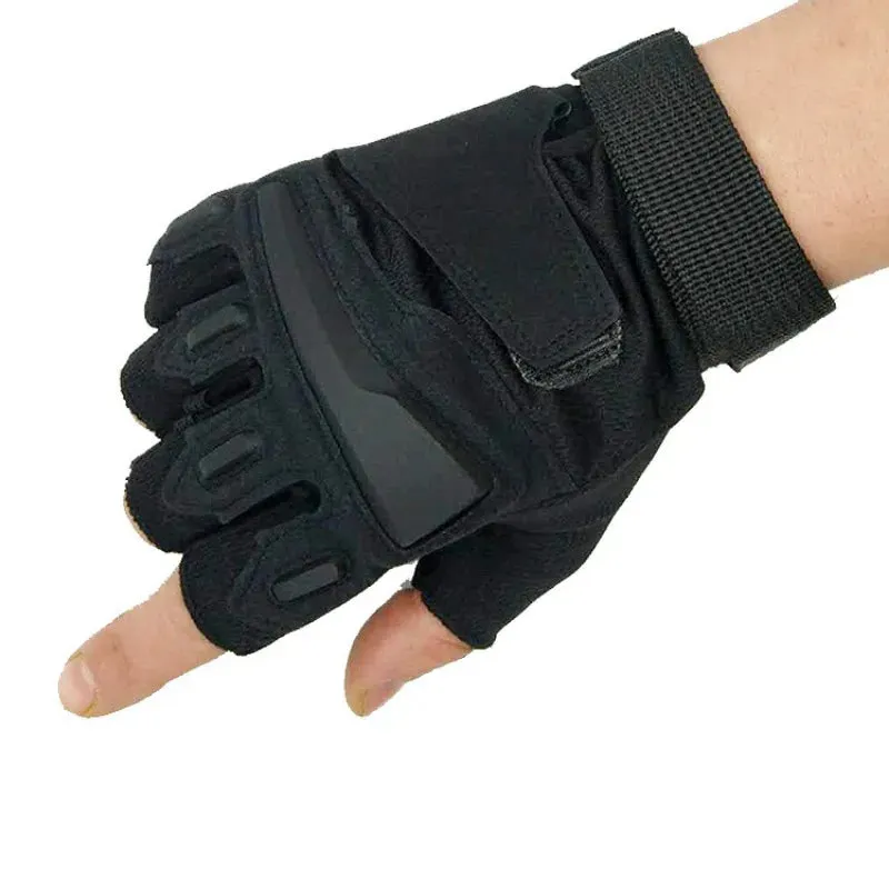 Protective Outdoor Cycling Half Finger Black Gym Gloves Anti Slip Sports Wear-resistant Fitness Gloves