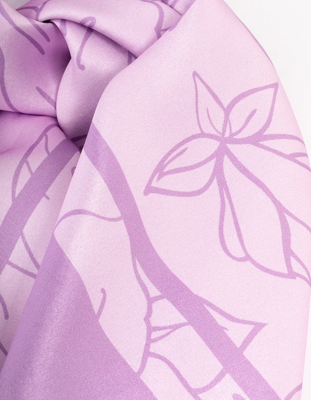 Purple Fabric Outline Print Scarf