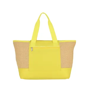 Raffia East/West Tote