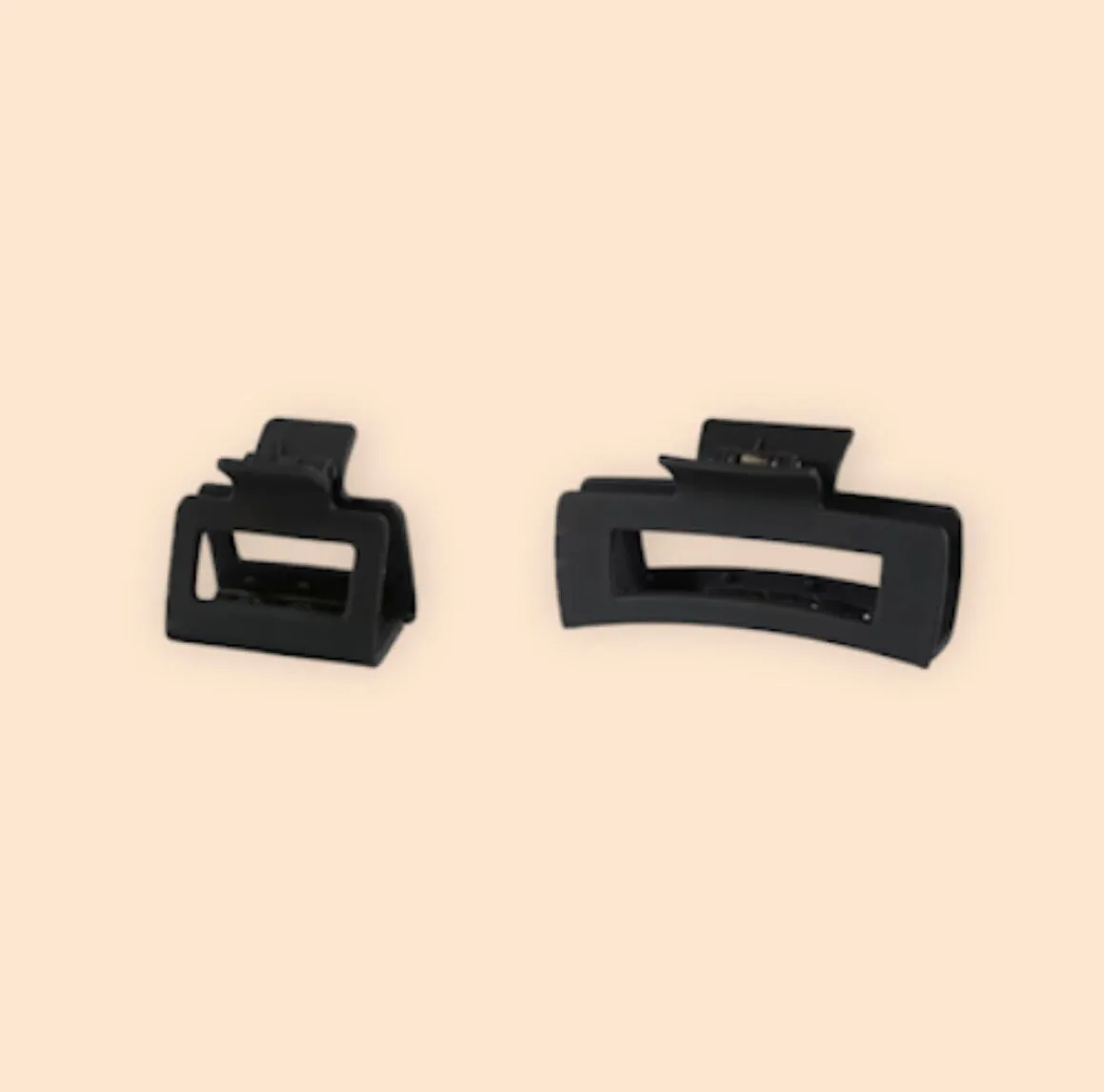 Rectangle Hair Non-slip Matte Large &Medium 2 Pairs  Claw  Clips for Women,Strong Hold jaw clip Thick Thin