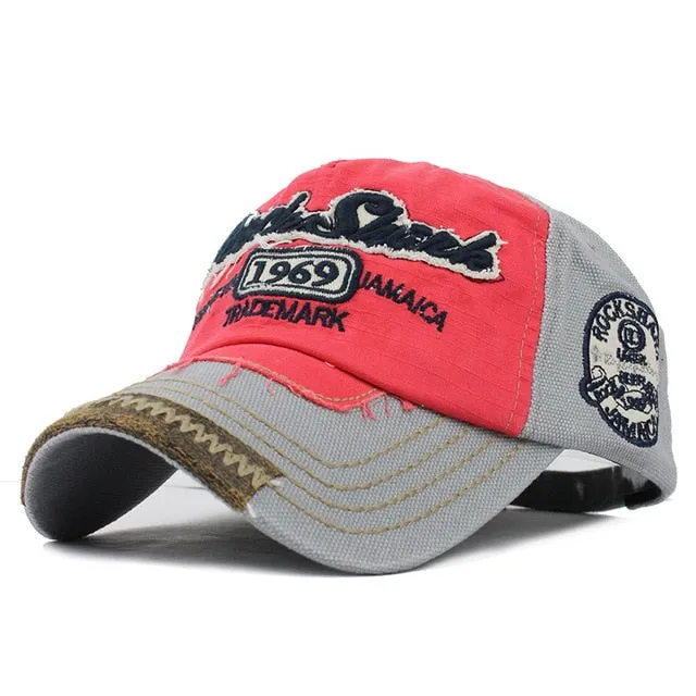 Rock Shark Embroidered Baseball Cap