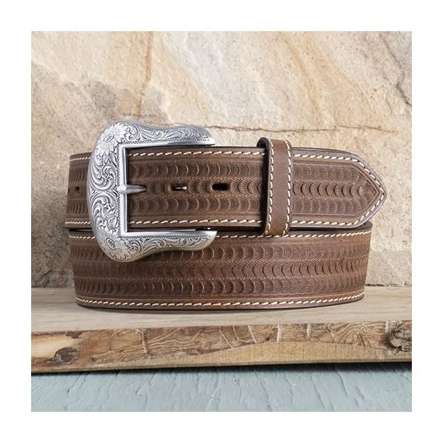 Roper Mens Embossed Genuine Leather Belt