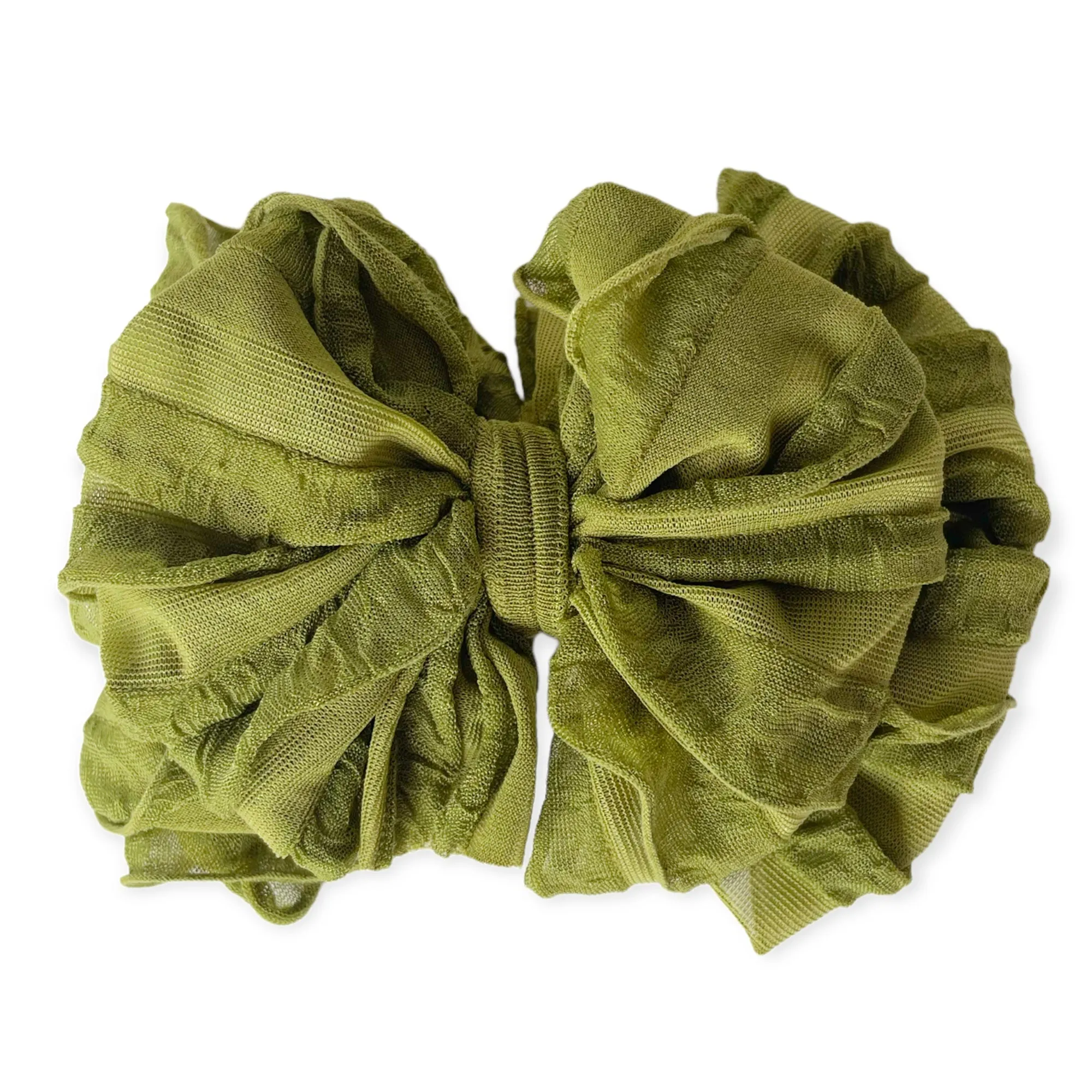 Ruffled Headband- Olive