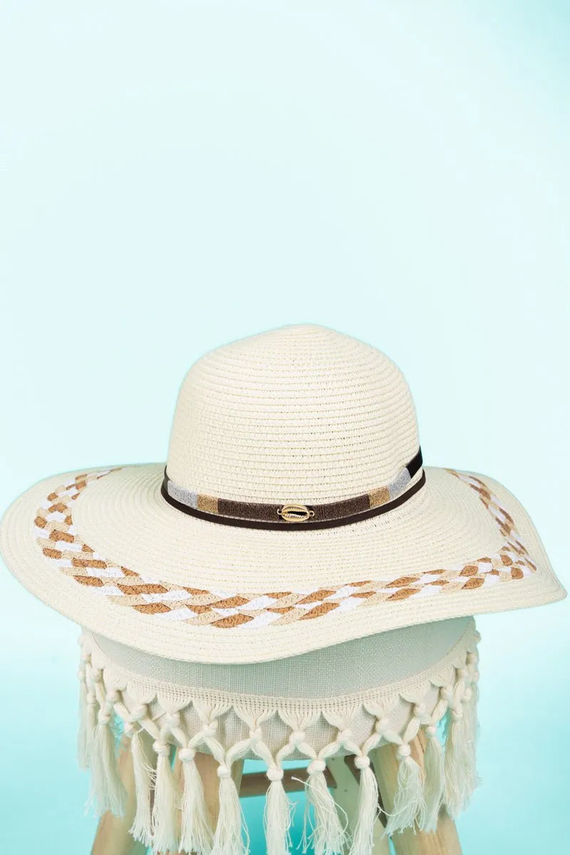 SALE! Beach Cabana Ivory Straw Sun Hat