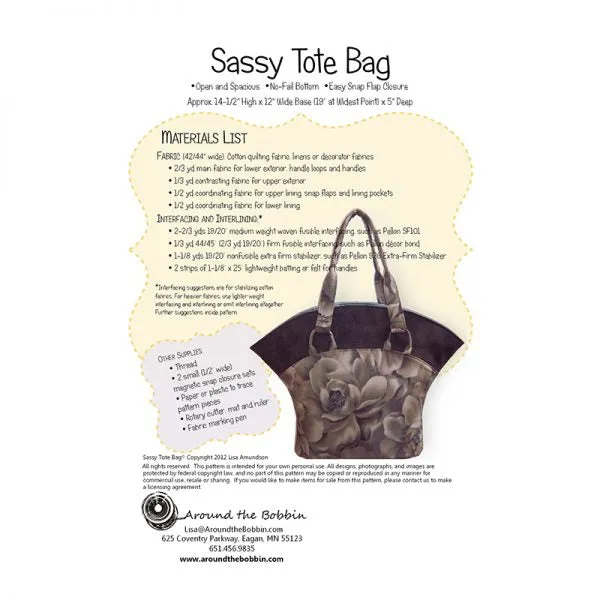 Sassy Tote Pattern