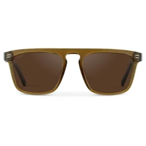 SAWYER Square Men’s Trendy Sunglasses in Crystal Verde by WMP Eyewear