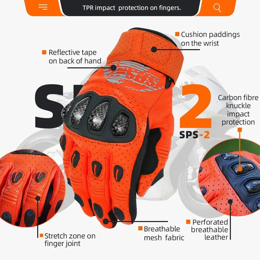 Seibertron Adult SPS-2/SPS-5 Unisex Touchscreen Road Racing Motorcycle MTB Sports Gloves