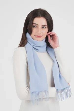 Solid Lambswool Scarf - Cashmere Blue