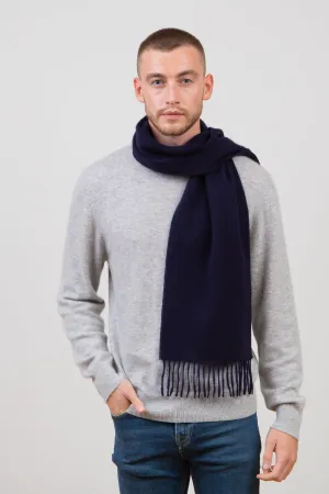 Solid Lambswool Scarf - Dark Navy