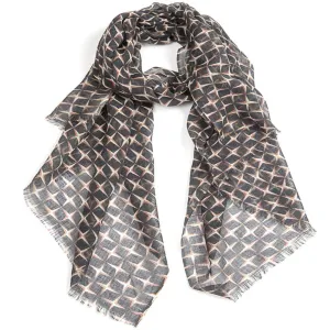 Star Wool Scarf  Black / Natural