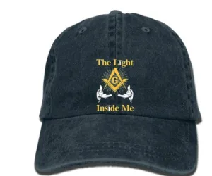 The Light Inside Me Masonic Symbol Adjustable Baseball Cap