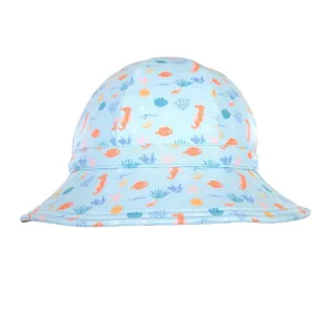 Tropical Reef Wide Brim Swim Hat