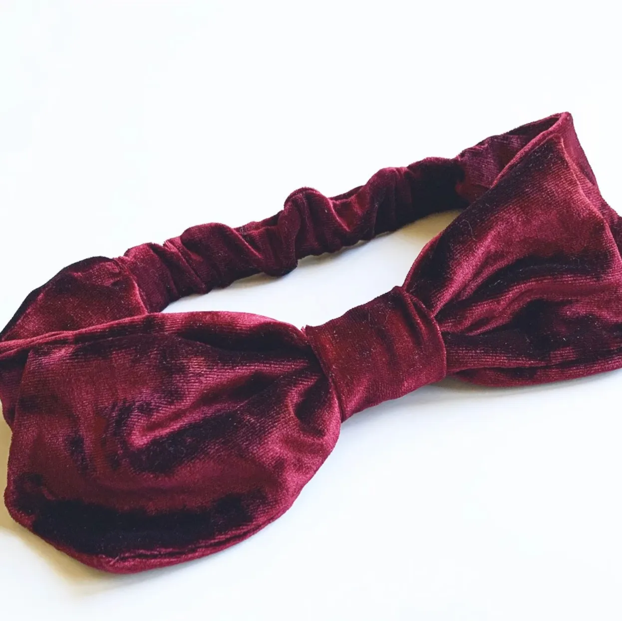 Velvet Vintage Bow Headband | Soft Headband | Crushed Velvet | Comfortable Headband | Handmade