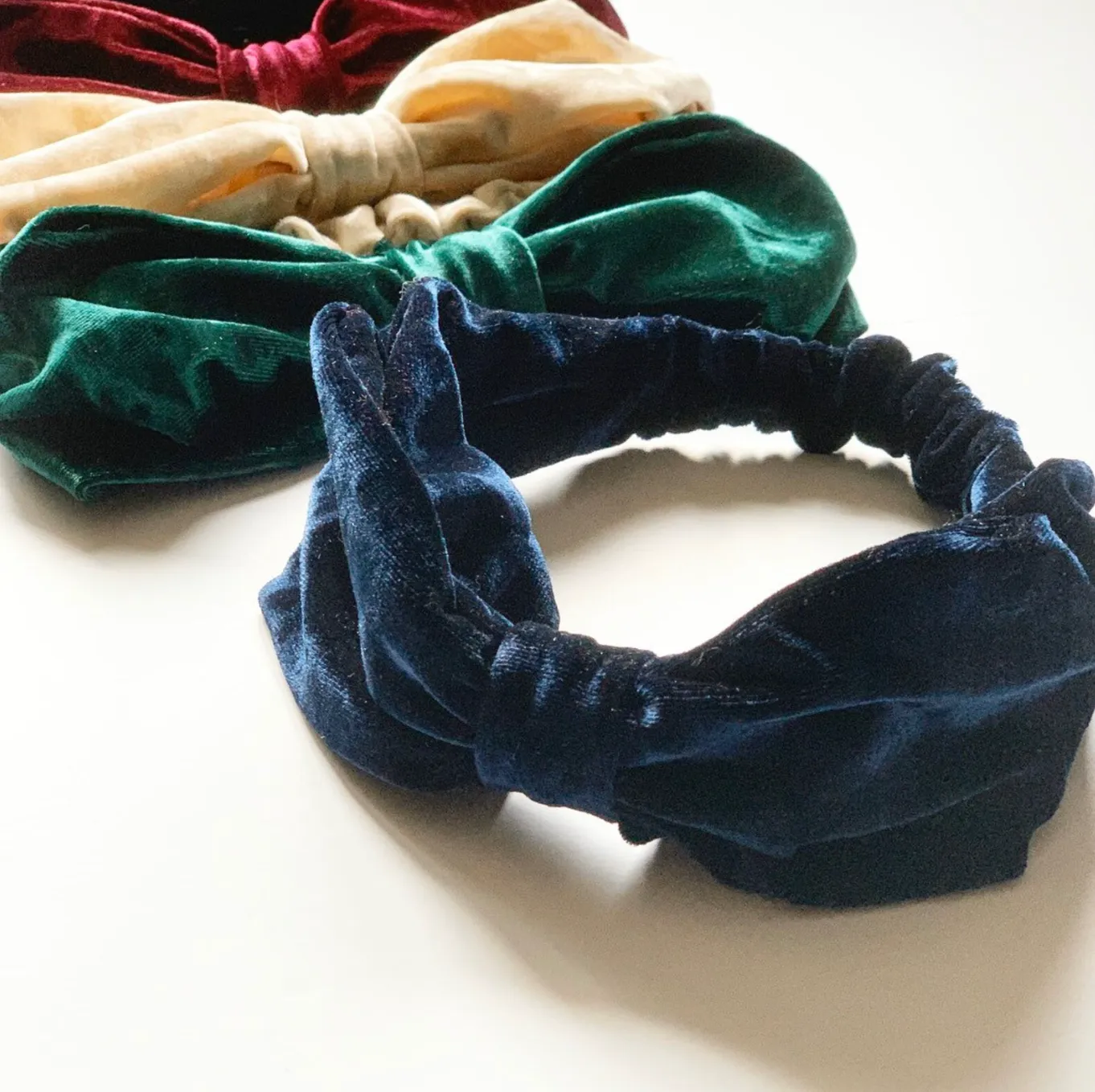 Velvet Vintage Bow Headband | Soft Headband | Crushed Velvet | Comfortable Headband | Handmade